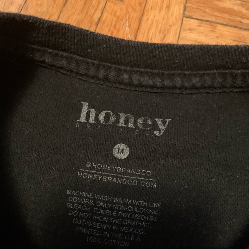 Vintage Honey Skateboard Black Shortsleeve Graphic T Shirt Streetwear - Picture 2 of 4